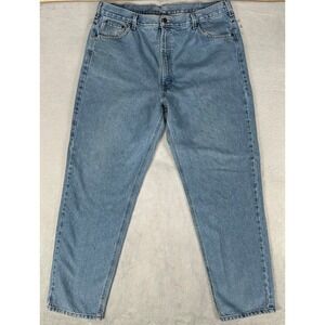 Carhartt Jeans Mens 39x32 Blue Relaxed Fit Straight Leg Denim Workwear Pants